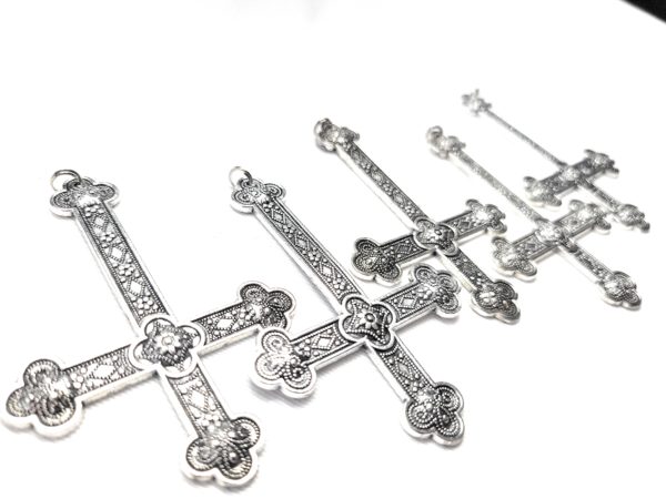 HI5PC Inverted cross pendant halloween gothic jewelry bulk 5-piece