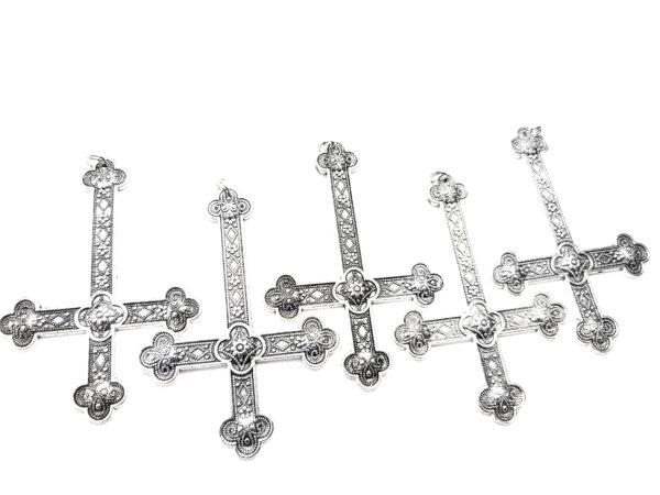 HI5PC Inverted cross pendant halloween gothic jewelry bulk 5-piece