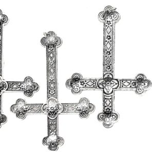 HI5PC Inverted cross pendant halloween gothic jewelry bulk 5-piece