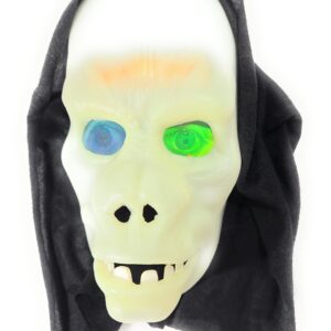 Halloween Mask Demonic Monster Hologram Beast Eyes Full Face Hood Glows In Dark